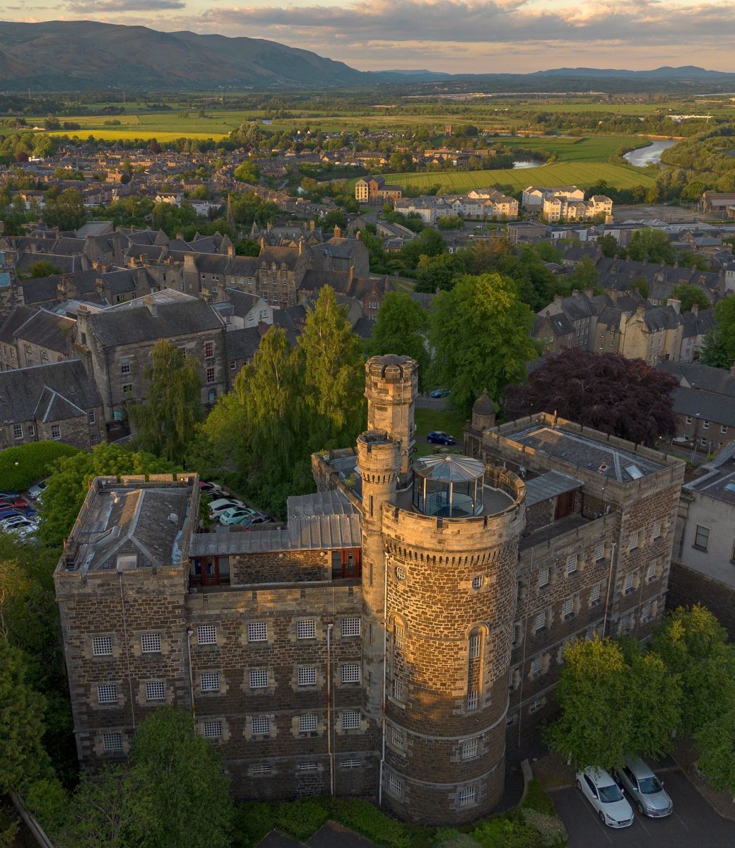 Aerial view of The Old Jail  in Stirling