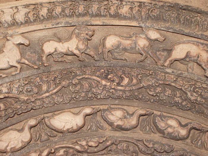 Moonstone at Mahasen's Palace in Anuradhapura